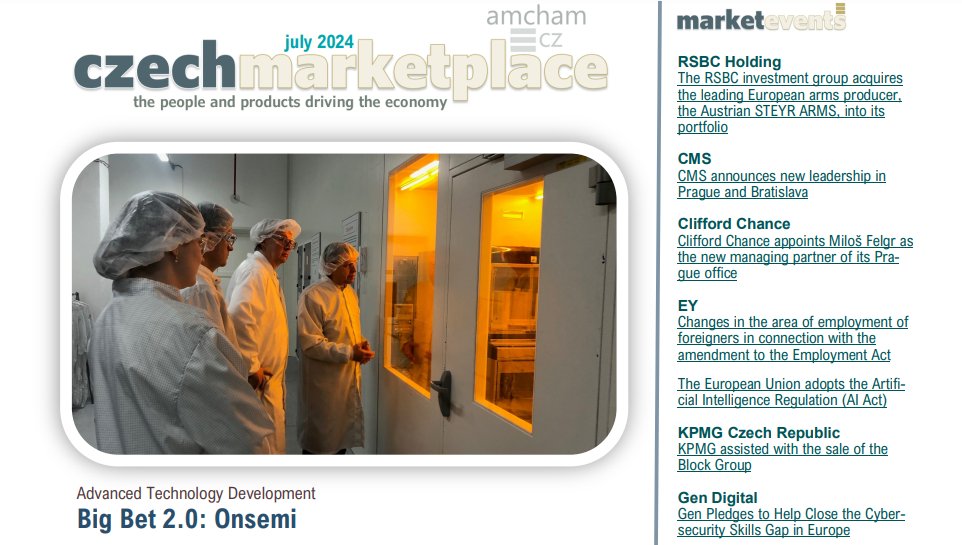#CzechMarketPlace July update: onsemi investment, new AmCham Board, 2024 Workforce Statbook and a selection of member company news &amp; insights >> bit.ly/3WKj2xY