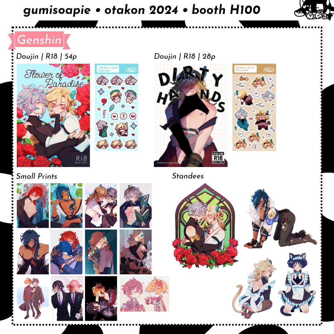 gxmxsoapee's tweet image. otakon 2024 catalogue ueueueueu ๐ญ๐ญ๐ญ
sniffs,,come visit me at booth H100 ๐ตโ๐ซ
I will have nukani, slow damage, ivantill, my silly cows and miscellaneous yaoi !!
1/2
#Otakon2024