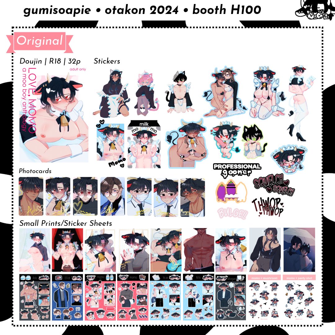 gxmxsoapee's tweet image. otakon 2024 catalogue ueueueueu ๐ญ๐ญ๐ญ
sniffs,,come visit me at booth H100 ๐ตโ๐ซ
I will have nukani, slow damage, ivantill, my silly cows and miscellaneous yaoi !!
1/2
#Otakon2024
