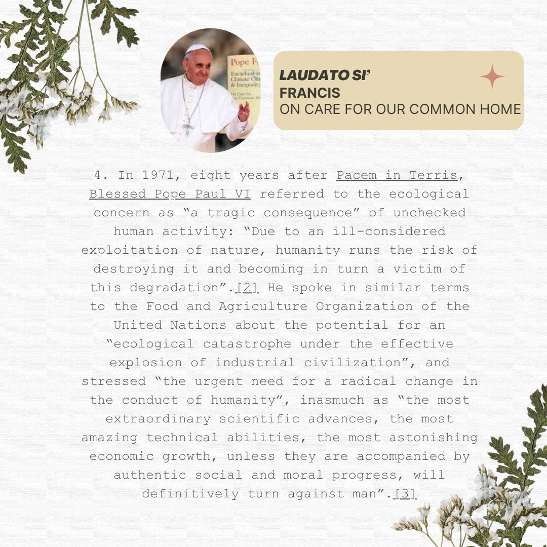 Faith_4_Earth's tweet image. 🌿✨ Over fifty years ago, Pacem in Terris called for global peace. Today, Laudato Si’ urges us to care for our common home. 🌍🙏 

Let's unite to protect our planet! 🌱💚 Share your actions for a sustainable future! 🌿✨ 

#Faith4Earth #LaudatoSi #EcoFaith #Sustainability