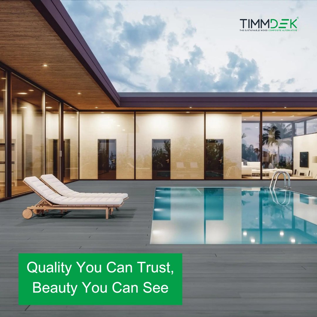 Timmdek_Int's tweet image. Experience beauty you can see and quality you can trust with Timmdek 👍 .

Transform your outdoor spaces with our durable, stunning wood composites.

Contact us today for a quote!

#Timmdek #CompositeDecking #DeckingSolutions