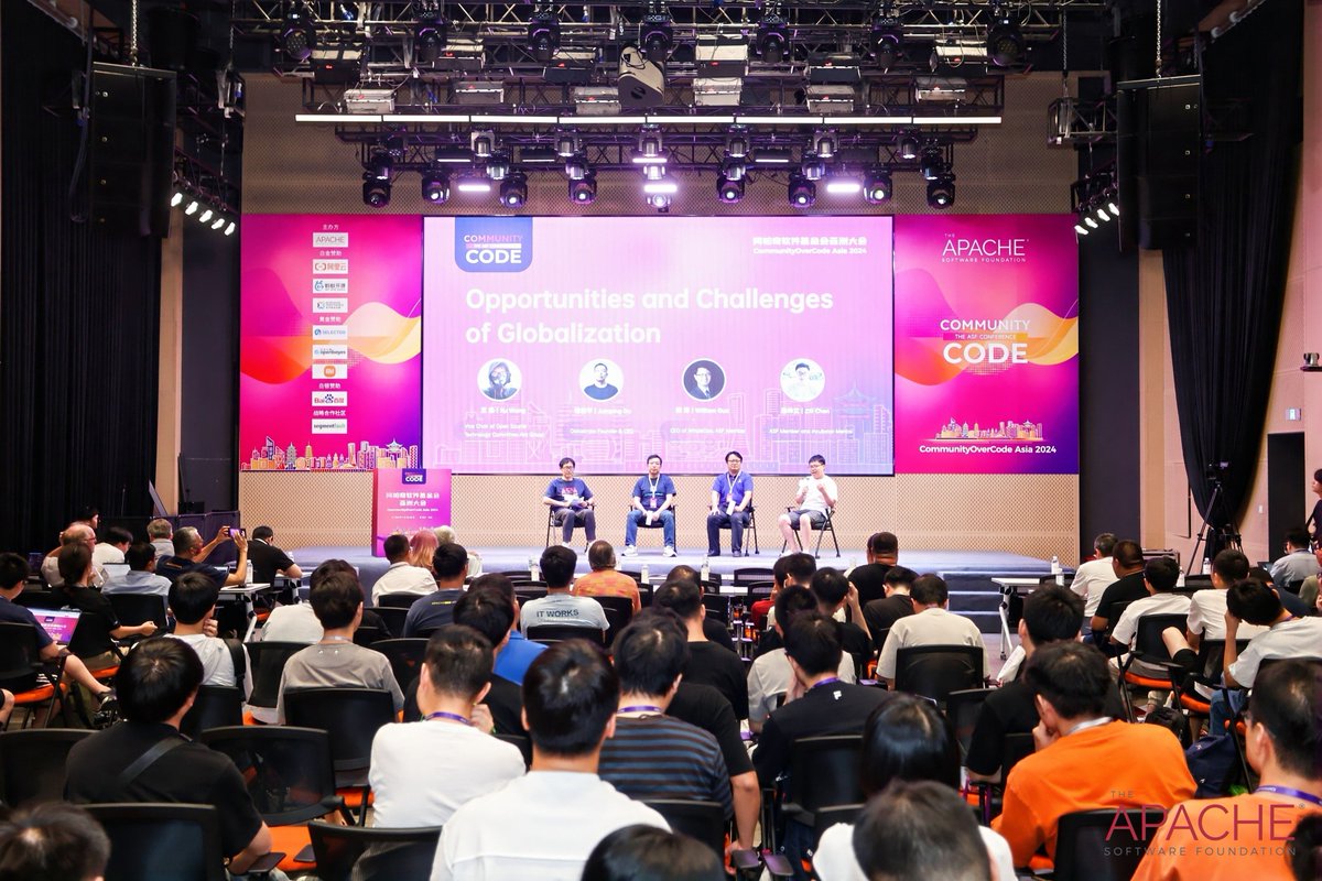 dolphinschedule's tweet image. #CommunityOverCodeAsia recap2⃣ #ASF Member& #apachedolphinscheduler Mentor @guowei_william in the keynote round table session talking about the Opportunities and Challenges in Globalization.