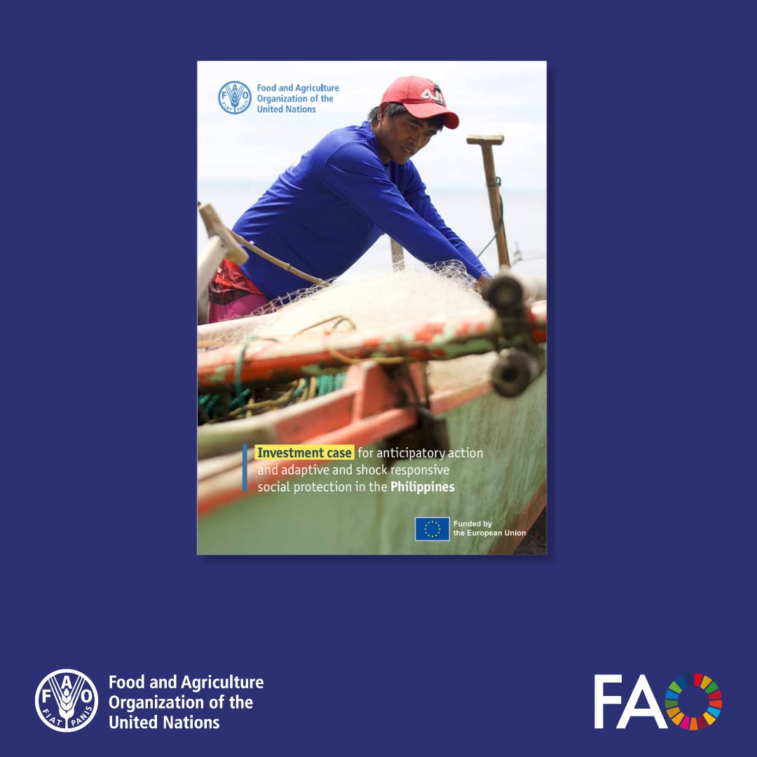 FAOKnowledge's tweet photo. Natural disasters threaten poverty reduction in the Philippines.

Strengthening #AnticipatoryAction and adaptive social protection can mitigate these effects.

Learn about effective, financially viable programming options to reduce disaster impacts.

👉 https://t.co/F7CXALP0We https://t.co/Pv7yz9PuTh