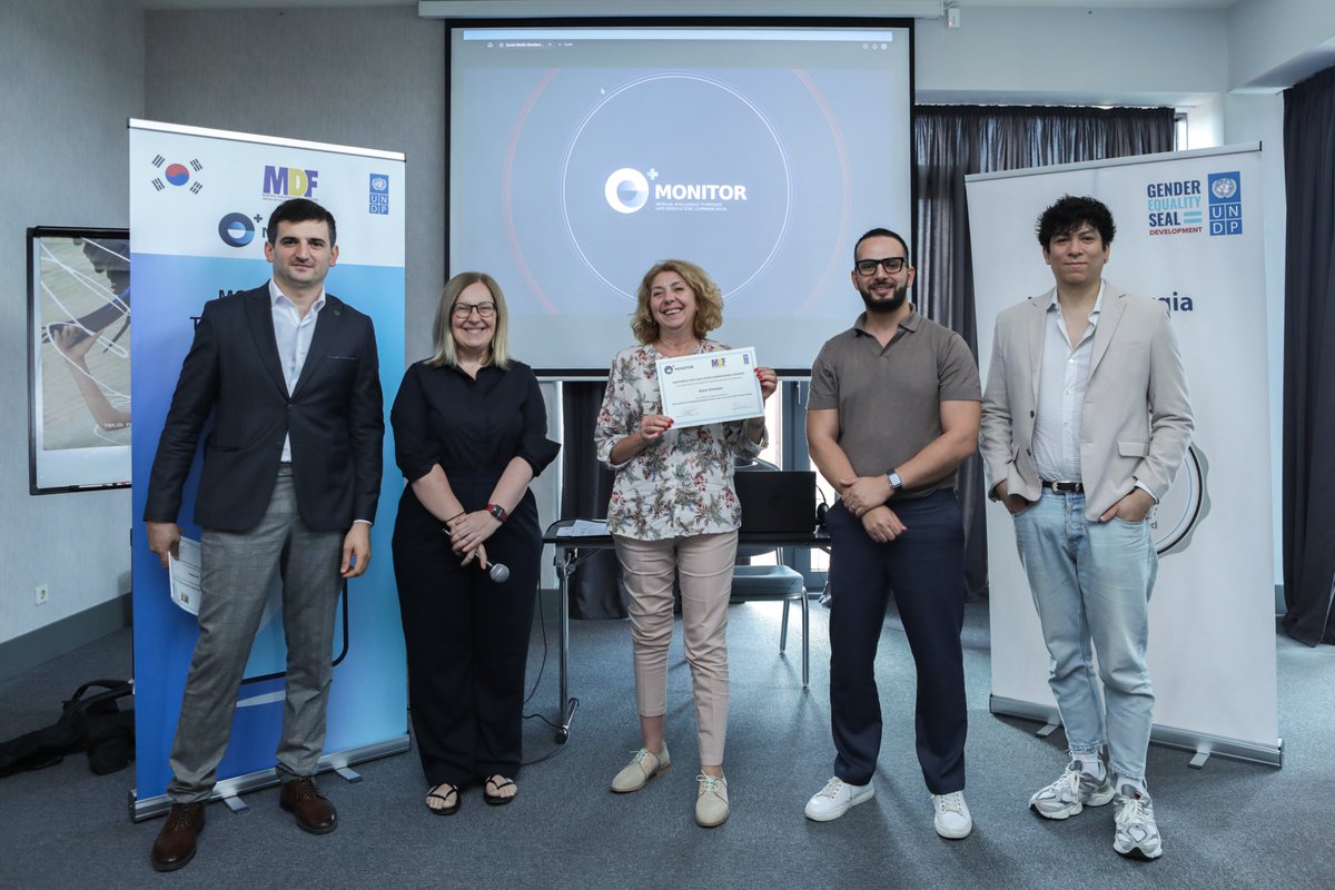 UNDP in Georgia 🇬🇪 (@undpgeorgia) on Twitter photo Let’s build a safer digital space together!
Georgian media specialists are learning how to use UNDP's #AI tool eMonitor+ to detect & address digital violence against women.
Proudly supported by <a href="/UNDPgov/">UNDP Governance</a>, <a href="/UNDPSPC/">UNDP Seoul Policy Centre</a>, <a href="/MOFAkr_eng/">MOFA</a>, <a href="/polinlove/">대한민국 경찰청</a> with <a href="/mdfgeo/">Media Development Foundation (MDF)</a>.
🇺🇳🇰🇷 #FundingWindow Let’s build a safer digital space together!
Georgian media specialists are learning how to use UNDP's #AI tool eMonitor+ to detect & address digital violence against women.
Proudly supported by <a href="/UNDPgov/">UNDP Governance</a>, <a href="/UNDPSPC/">UNDP Seoul Policy Centre</a>, <a href="/MOFAkr_eng/">MOFA</a>, <a href="/polinlove/">대한민국 경찰청</a> with <a href="/mdfgeo/">Media Development Foundation (MDF)</a>.
🇺🇳🇰🇷 #FundingWindow