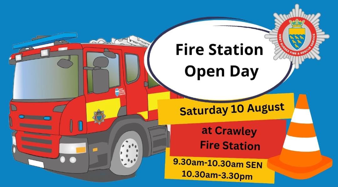 Blue watch will be hosting this years open day Crawley fire station ifield rd. Come on down