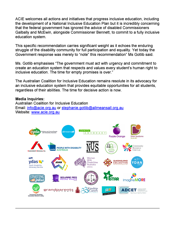 FamAdvocacyNSW's tweet photo. Family Advocacy is one of the founding members of the #AustralianCoalitionOfInclusiveEducation (ACIE) an important &amp; ever growing national coalition that represents the voices of many on the progression needed across Australian education systems.
https://t.co/BDMmyDuhHH https://t.co/1MGAKchZSA