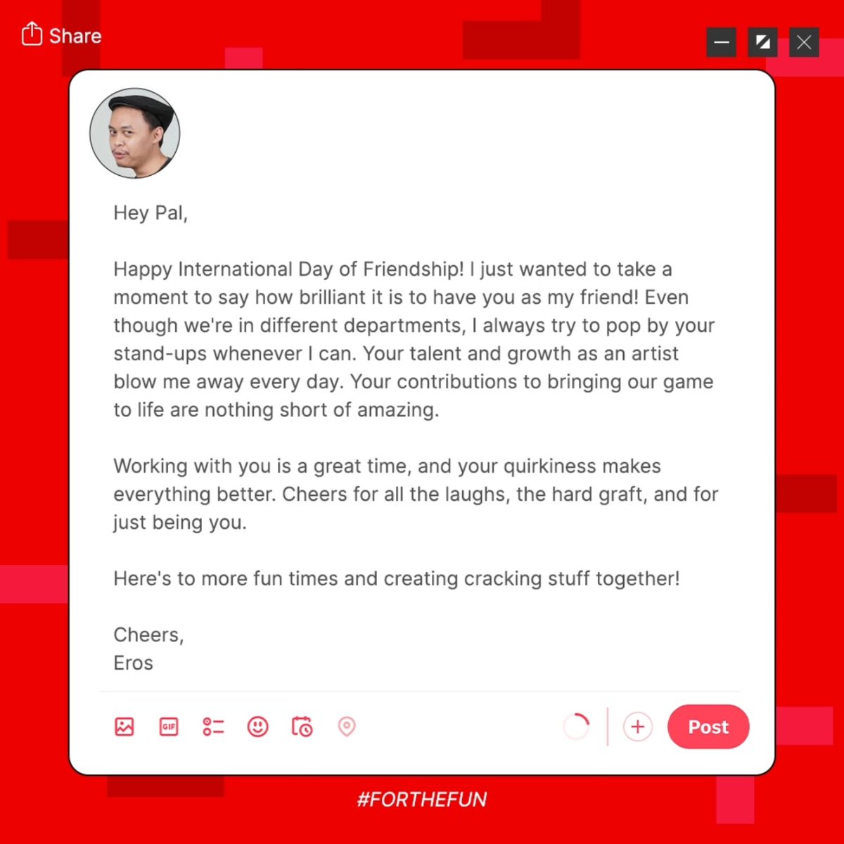 forge_fun's tweet photo. Our team members have taken a moment to write heartfelt thank you letters to their friends, expressing their gratitude and appreciation.

#forgefun #InternationalFriendshipDay #ThankyouMATE #FortheFun #CelebrateFriendship https://t.co/Vdv012UDBd