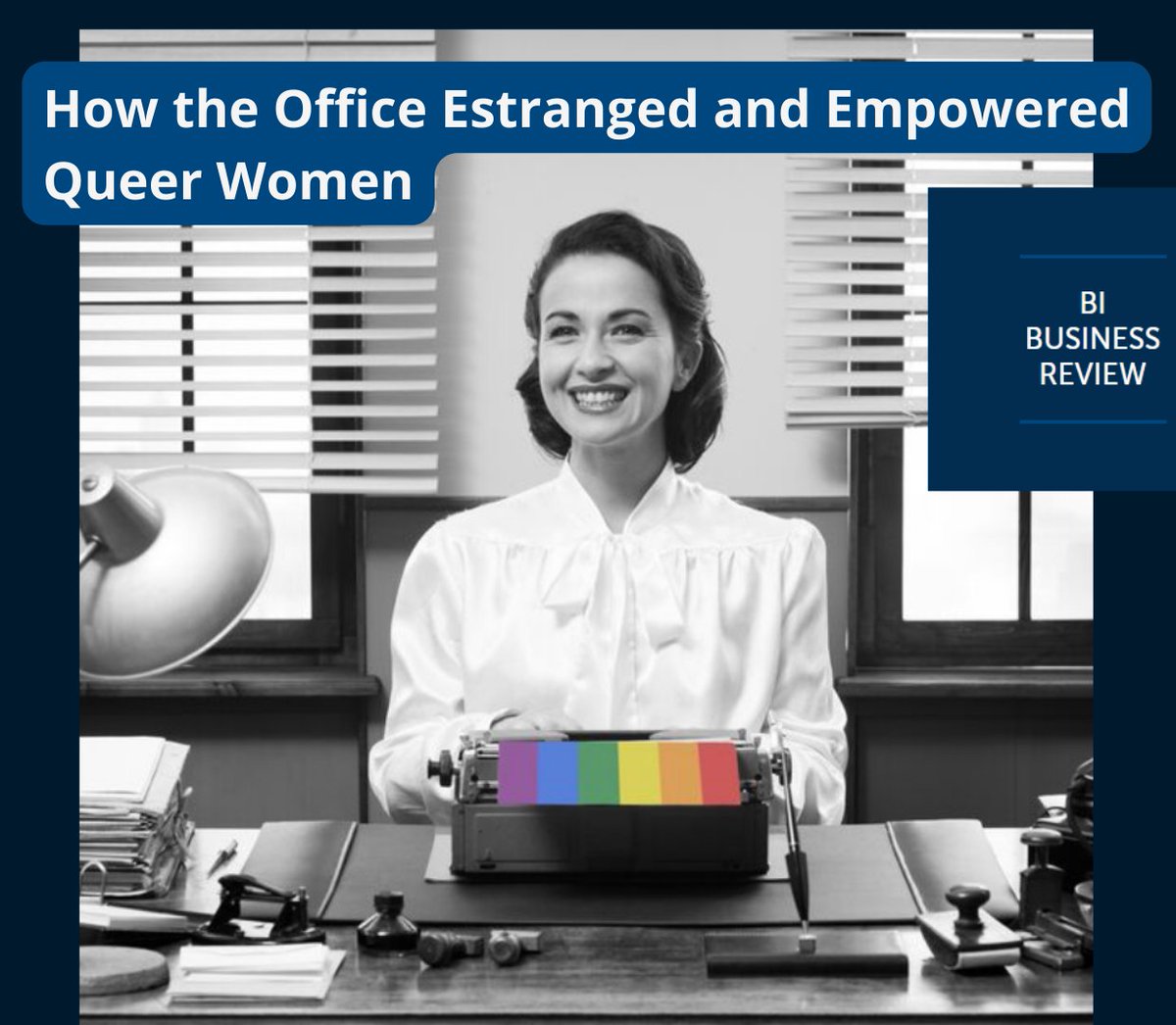 "Historically, the office was both a heterosexual straitjacket and a space where queer women could support themselves and become independent", writes Professor Christine Myrvang.

Check out this insightful piece from 2023 here: t.ly/Gfxcg