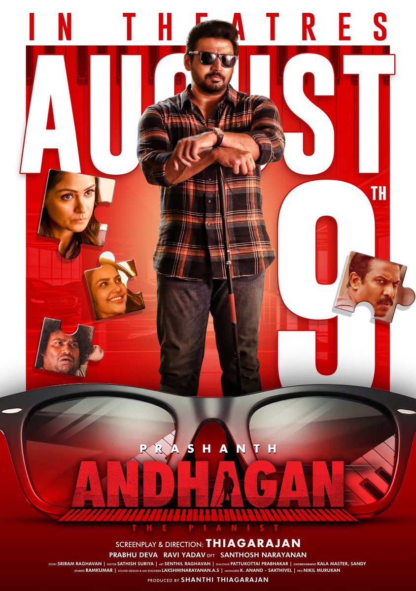 actorprashanth's tweet photo. Get Ready for an unforgettable journey! 🎬 #Andhagan hits big screen on August 09th
#Andhaganthepianist #AndhaganfromAug09th
@actorthiagaraja @actorprashanth
@SimranbaggaOffc @PriyaAnand @thondankani @iYogiBabu #Andhagan
@sidsriram @Music_Santhosh @Lyricist_Vivek #RaviYadhav @vanithavijayku1 @ksravikumardir @BesantRavi @kala_master @editorsuriya @manomanor @onlynikil #Oorvasi #Leelasamson #mohanVaidya #Semmalar #PattukottaiPrabhakar #Ramkumar #SenthilRaghavan
#Andhaganthepianist #Topstarprashanth
#tsp