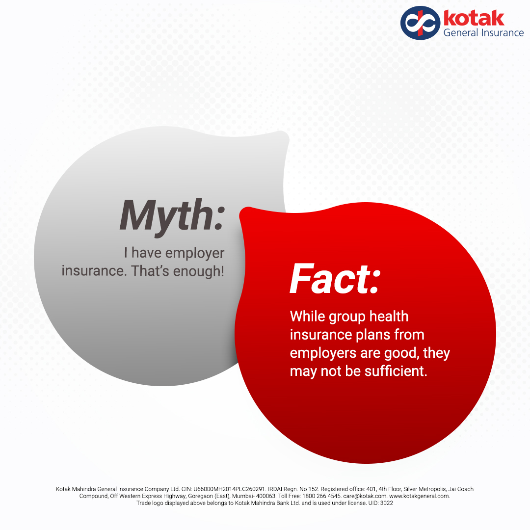 ZurichKotak's tweet image. While group health insurance plans from employers are nice, the coverage can be limited. Therefore, its wise to back it up with a health insurance plan of your own.
Secure yourself and your loved ones with #KotakGeneralInsurance.
#HealthInsurance