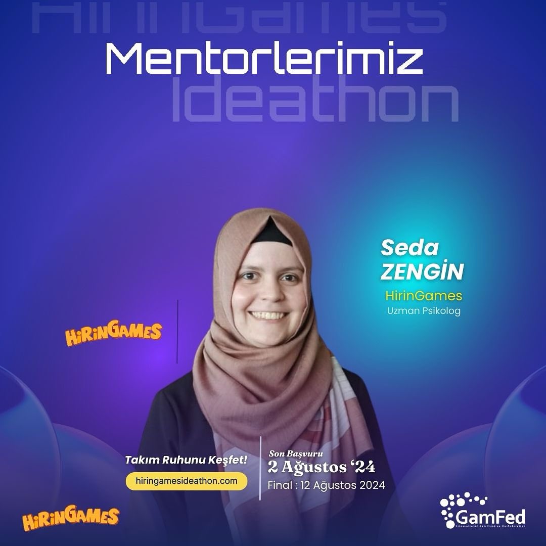 🎮 HirinGames Ideathon: Takım Ruhunu Keşfet! ❗
📅 SON BAŞVURU: 2 AĞUSTOS
Mentorlerimiz arasında yer alan <a href="/HirinGames/">HirinGames</a> ekibinden Seda Zengin ile tanışma ve ondan öğrenme fırsatını kaçırmayın!