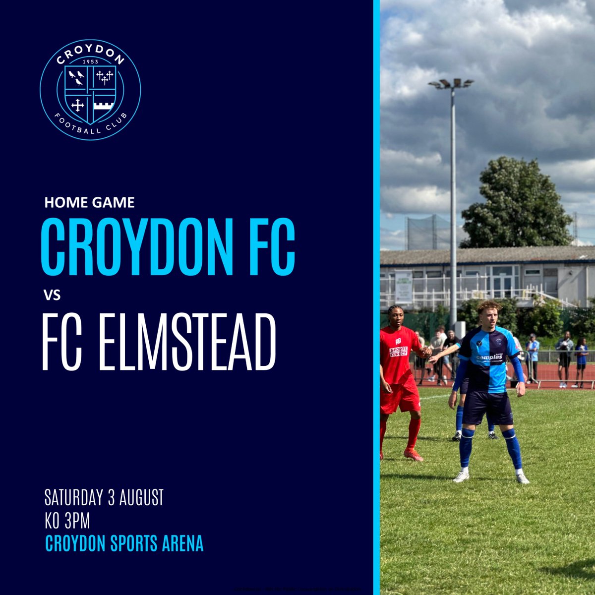 Three days to go before <a href="/Croydon_FC/">Croydon FC</a>'s <a href="/SCEFLeague/">Presence & Co. SCEFL League</a> season begins. <a href="/FElmstead/">FC Elmstead</a> are the Arena's first League visitors. Be there on Saturday at 3pm and #getonboard #comeonyoutrams #upthetrams #wearecroydon #nonleague #football    #SE25 #southnorwood #forzacroydon #dingding