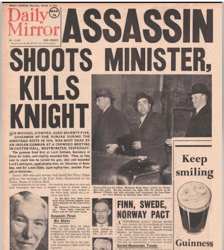 VishalSangwan97's tweet photo. 31st July Martyrdom Day of "Mahatma Udham Singh"
 Great son of Mother India has assassinated Terrorist like "Michael O' dwyer" and took the revenge of Jallianwala Bagh . We demand #BharatRatna for #UdhamSingh  
#BharatratnaforUdhamSingh
@RT_com @RT_India_news https://t.co/F09nMLH8yr