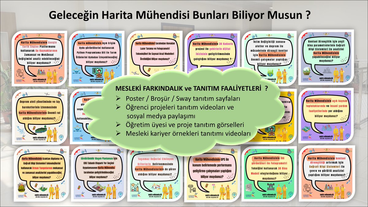 YKS 2024 tercih döneminde Harita Mühendisliği meslek disiplini farkındalık ve tanıtım faaliyetleri yürütülmektedir. Harita mühendisliğinin yeni nesil uygulamalarını tanıtmak için yapılan çalışmalar bölüm web ve sosyal medya sayfalarından takip edilebilir.

lnkd.in/dk_ntERF