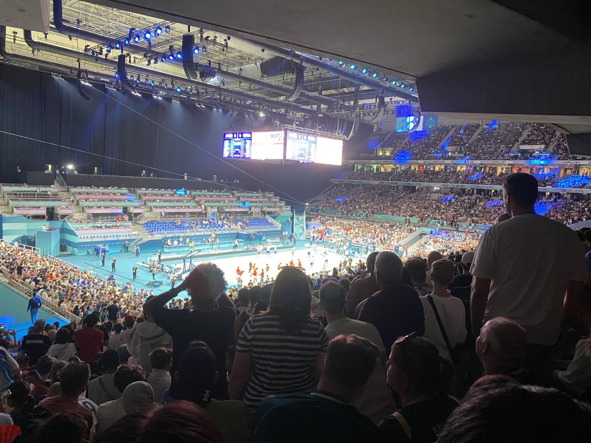 France v Japan is packed out. 98% home fans letting their team know they are here! Could be our best game so far.