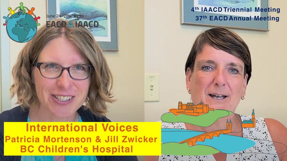 EACD2025's tweet image. 🎥 In our #InternationalVoices interview with Patricia Mortenson and @jillzwicker from @BCCHresearch 🇨🇦, we discover gene therapy innovations and address the issues of #ChildhoodDisability underdiagnosis. Discover how we change lives. #EACD2025 #IAACD2025 youtu.be/3biqp5PsVEA