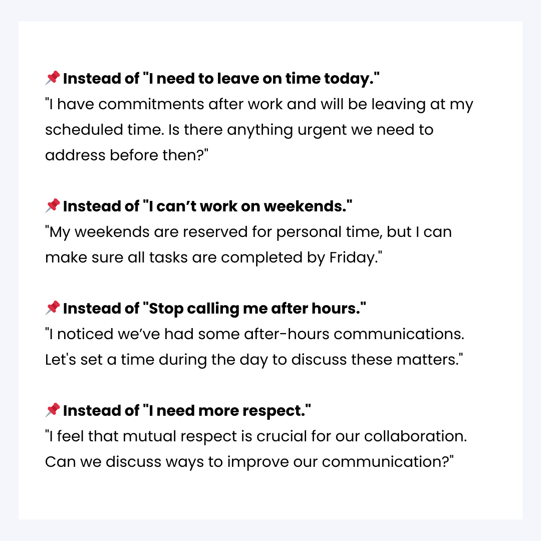 anssxh's tweet photo. How to set professional boundaries at work.📌