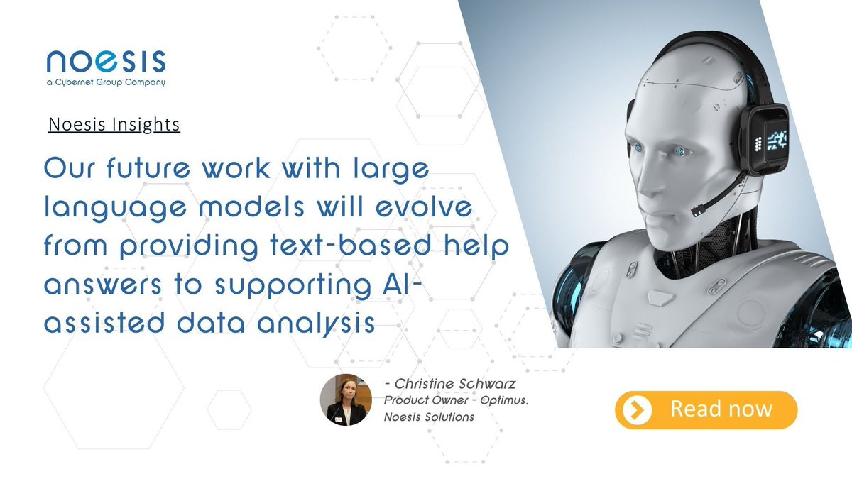 Christine Schwarz, Product owner - Optimus, details in her latest blog about how LLMs will change the way knowledge is managed in organizations. Read more - buff.ly/3Yrvu75

#ChatGPT #DigitalEngineering #AIinEngineering