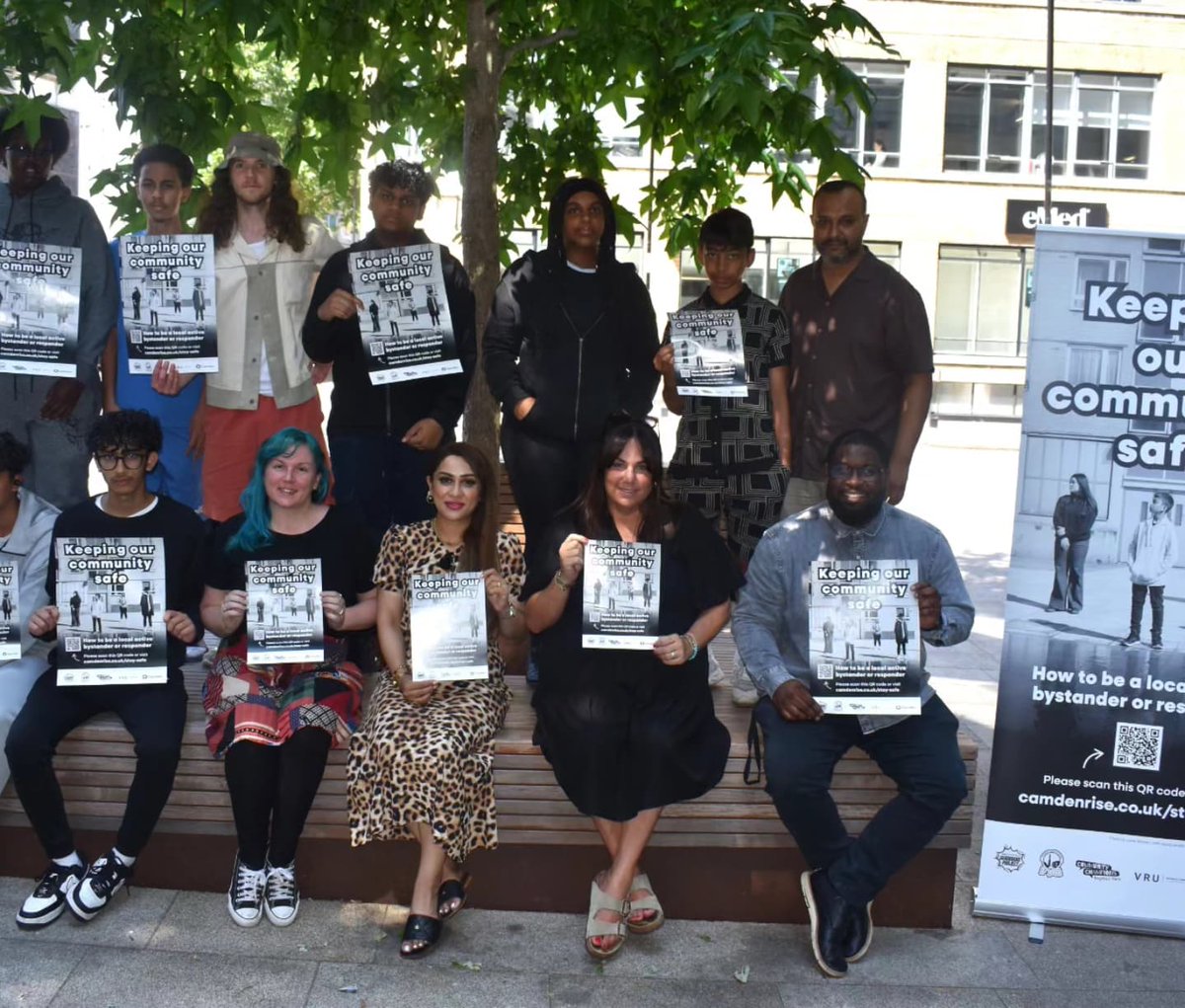 Young Guardians Keeping Our Community Safe is on a bus stop near YOU! This campaign raises awareness of contextual safeguarding in our local area #youth #youthled #residentled #community #safety #camden