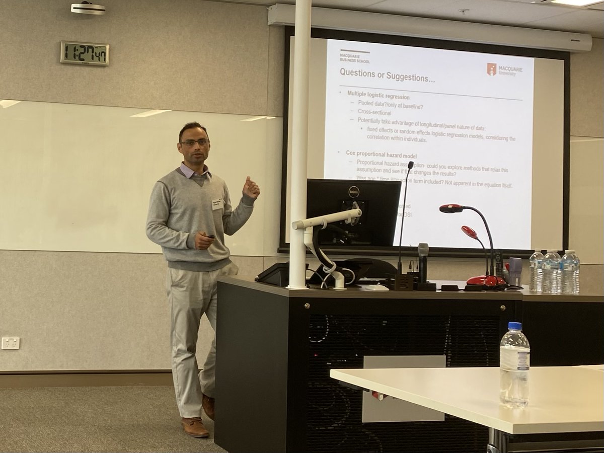 MUCHE_Macquarie's tweet photo. The MQBS 2024 Graduate Research Expo was held last week at Macquarie University's city campus. PhD Candidates Meimei Chen and @MonaAghdaee presented their research while A/Prof @yuanyuangu, Dr @AnamBilgrami. Dr Olu Abiona, Dr @raxansharma &amp; Dr @alfurka acted as discussants. https://t.co/RVc93ENUxr