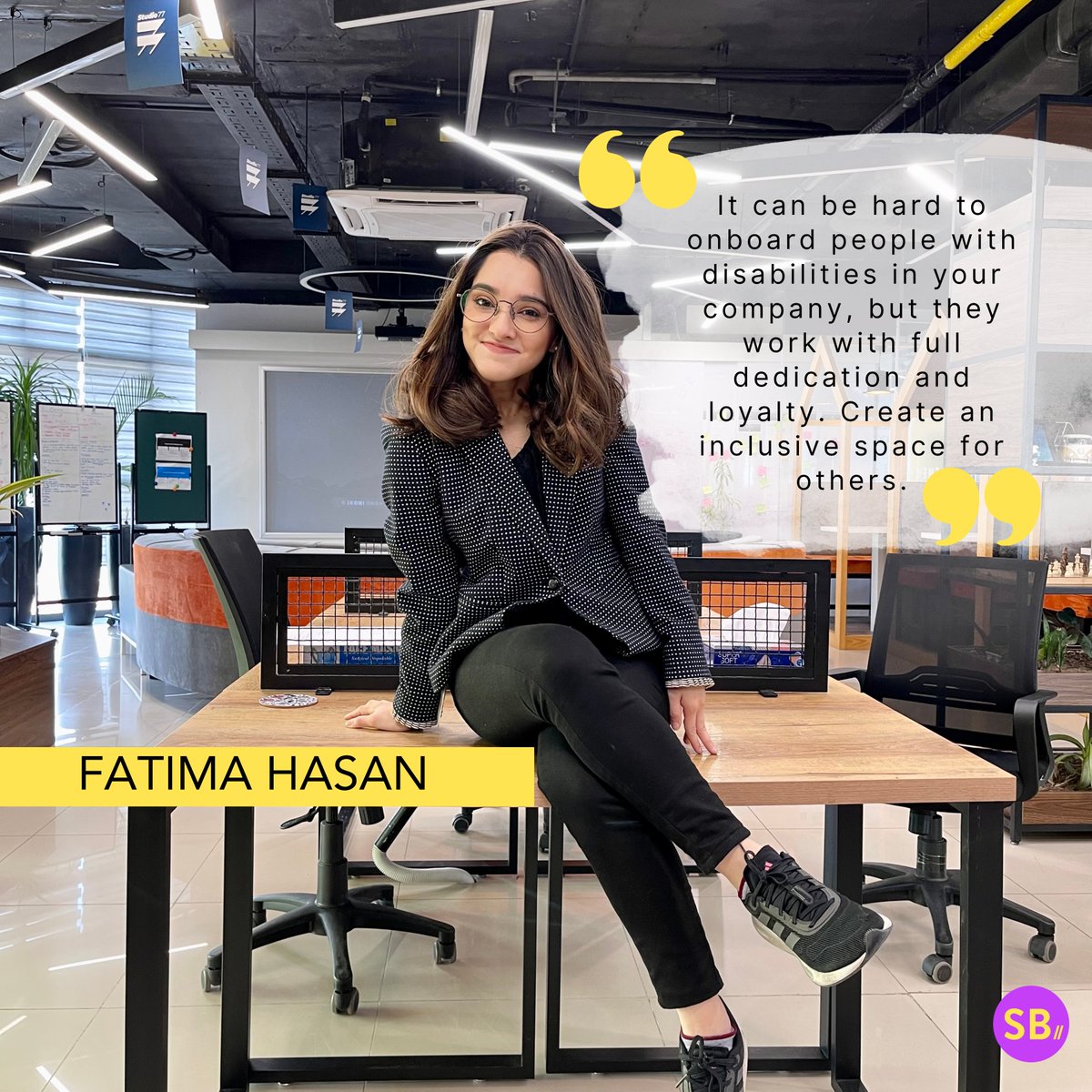Meet Fatima Hasan, a proud Pakistani with neuromuscular dystonia and dysphonia. Despite job hunt challenges, she secured a role at Systems with perseverance and an ex-colleague's help. Now, Fatima champions inclusive hiring, urging companies to see the potential in PWDs 🤝🌎