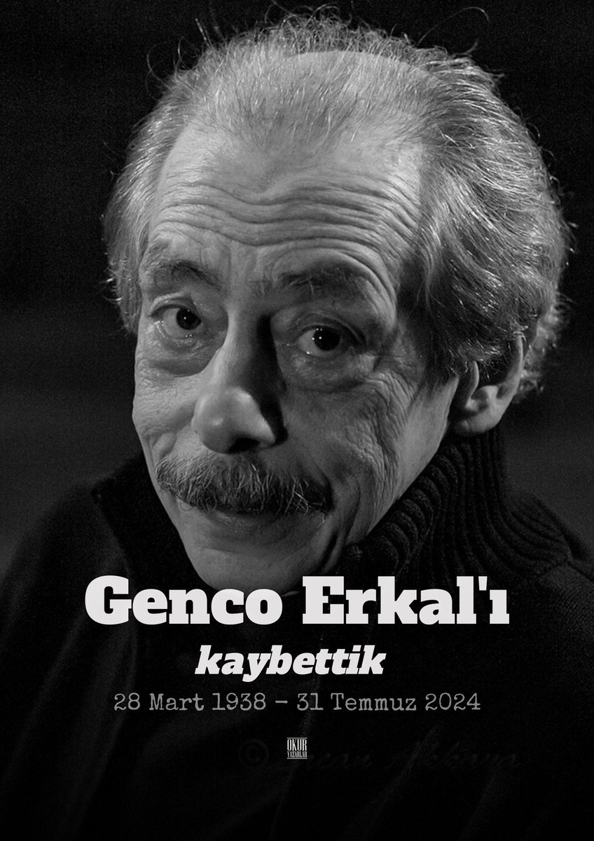 Ben seni sahnede izlemekten, dinlemekten  hep keyif aldım. Işıkla yaşadın, ışıklar içinde veda ettin.. Hoşçakal Genco Erkal..🙏🏼 #gencoerkal
