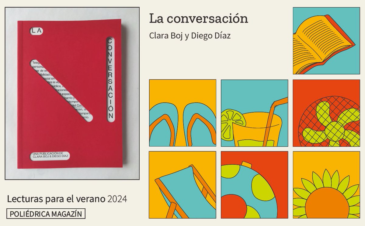 💬 «La conversación» Libro de artista que se construye a partir de un grupo de Telegram. Un grupo virtual que da forma al barrio, y donde se reflexiona sobre la vida en el mismo. Con @GVAculturesport y <a href="/klaravoz/">clara boj</a>.  

¡Descubre Lecturas para el verano 2024!  poliedrica.cat/es/lecturas-pa…