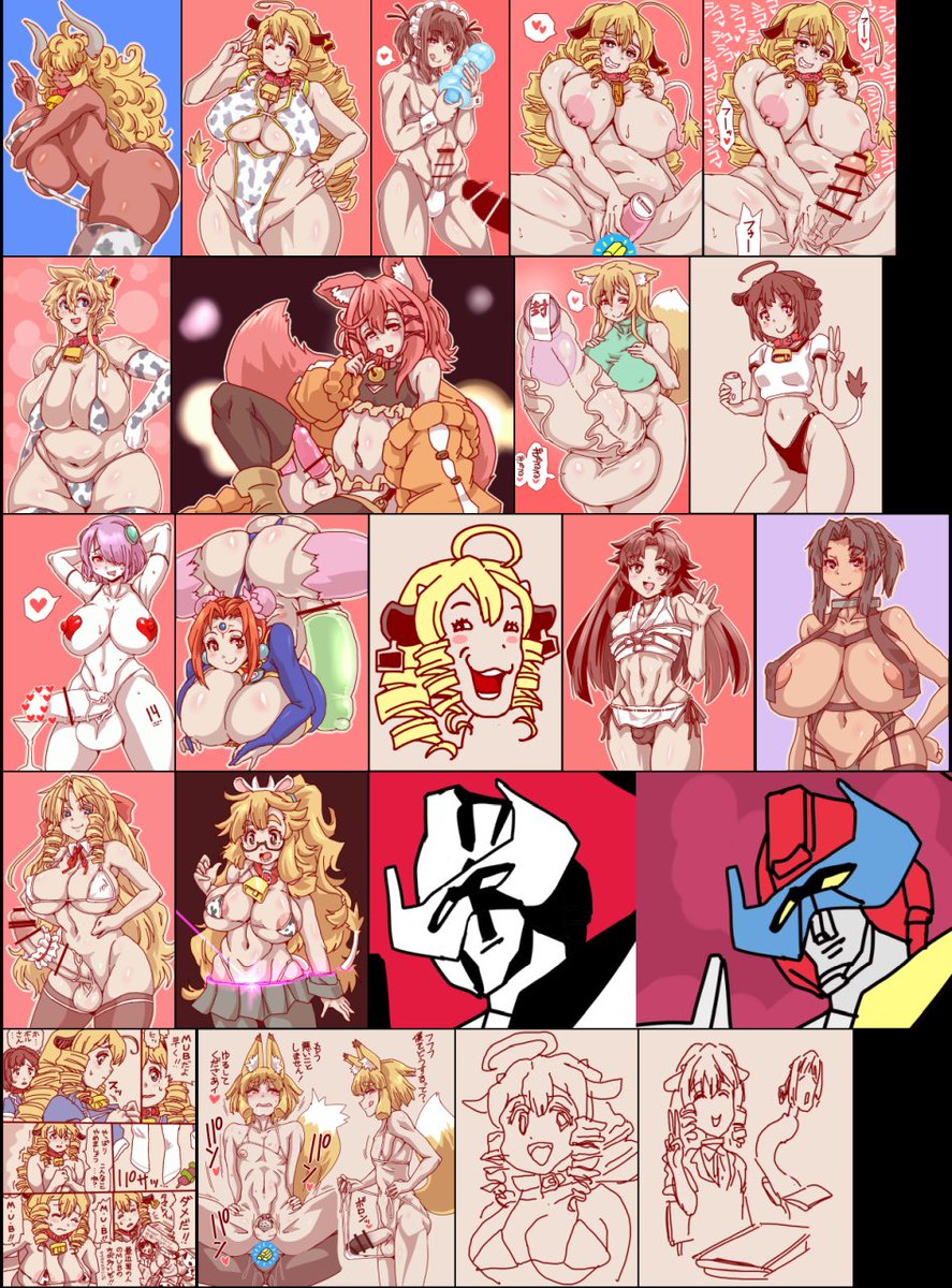 #今月描いた絵を晒そう
思っていたより描いてました 