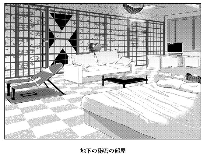 学園地下の秘密の部屋。
ベッドやなんかふしぎな形の椅子や貼り付けにするやらある。 
