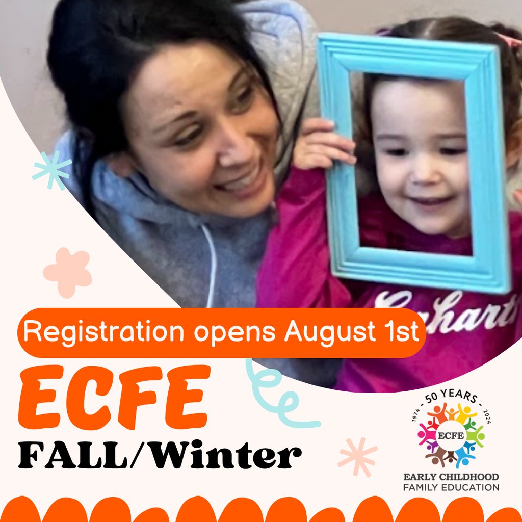 probspuds's tweet photo. Come join us at ECFE! Registration opens 8:00 AM on August 1st. To register go to: https://t.co/ASJmW3jvlm https://t.co/QRlIFEhJEt