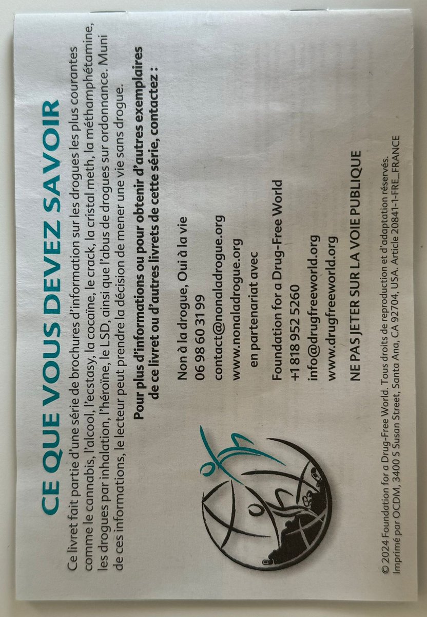 La Miviludes a été destinataire de signalements relatifs à une association « Non à la drogue, Oui à la vie » qui profite des JO pour faire la promotion de l’Eglise de Scientology sous couvert de prévention.
La Miviludes incite à la plus grande vigilance !