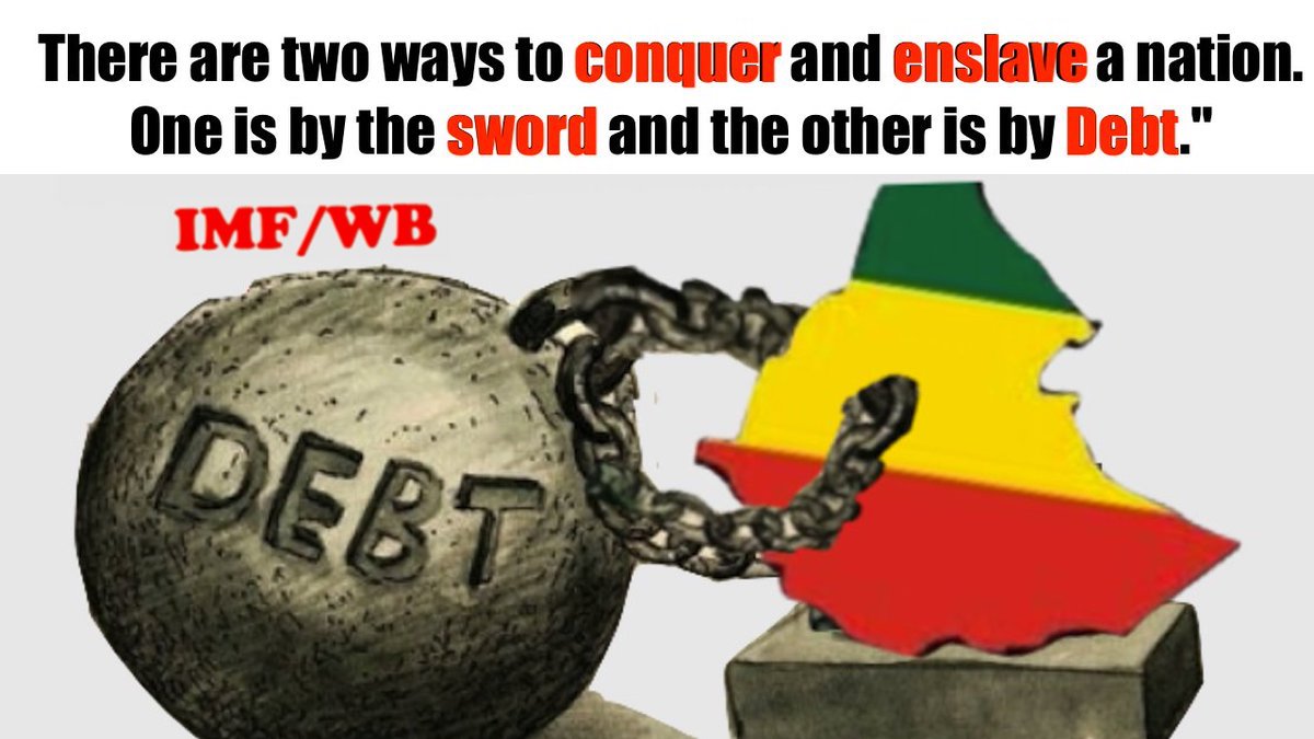 "There are two ways to conquer &amp; enslave a country.  One is by the sword. The other is by DEBT." John Adams  #Ethiopia