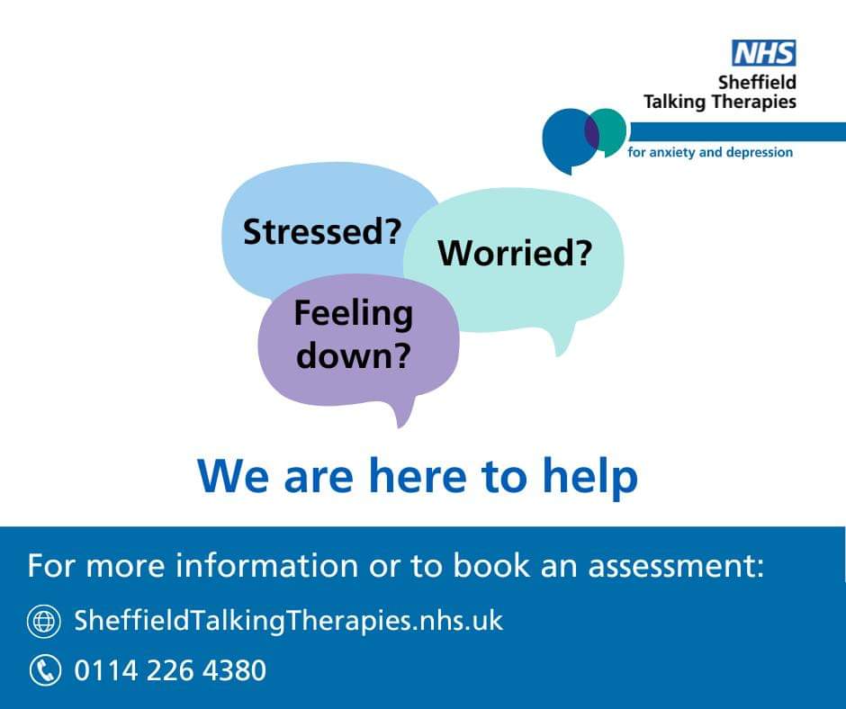 Meadowhall (@lovemeadowhall) on Twitter photo Today we'll be joined by @<a href="/SHSCFT/">Sheffield Health and Social Care NHS FT</a> to raise awareness for NHS Talking Therapies services.
Find out more 👉 sheffieldtalkingtherapies.nhs.uk
📍Find them on Lower High Street, on the Red Sofa near Argos Today we'll be joined by @<a href="/SHSCFT/">Sheffield Health and Social Care NHS FT</a> to raise awareness for NHS Talking Therapies services.
Find out more 👉 sheffieldtalkingtherapies.nhs.uk
📍Find them on Lower High Street, on the Red Sofa near Argos