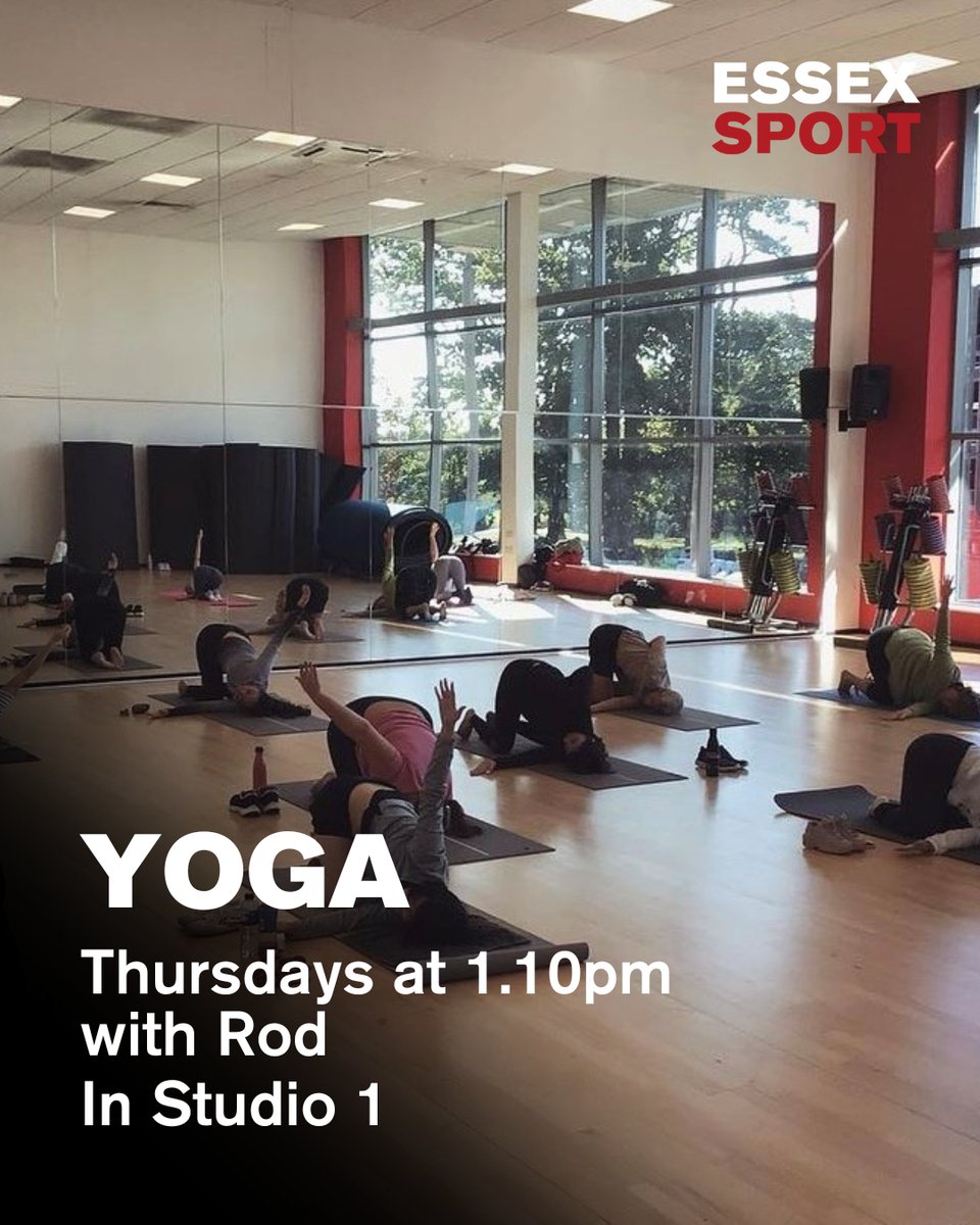 Yoga Thursdays with Rod!🧘‍♀️

Join us every Thursday at 1:10 PM in Studio 1 for a relaxing Hatha Yoga session. Focus on postures, breathing exercises, and deep relaxation with our wonderful instructor, Rod. Perfect for all levels!

📅Thursdays at 1:10 PM
📍Studio 1

#EssexSport