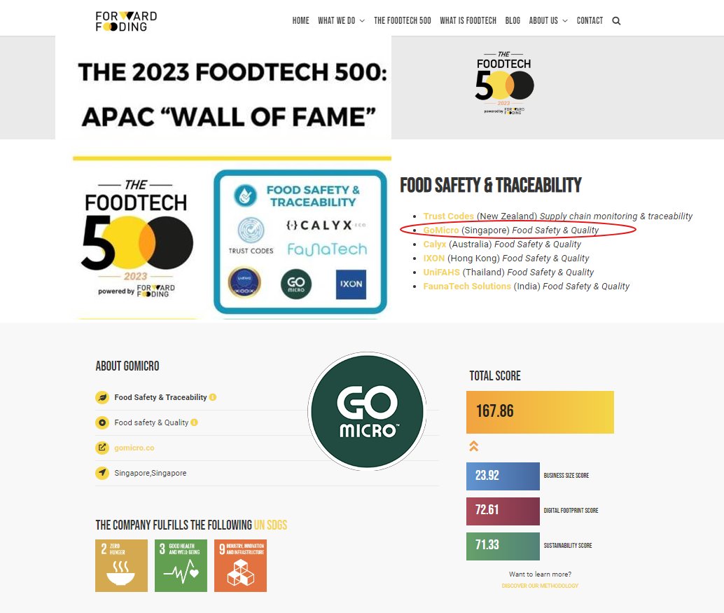 We are on #FoodTech500  watch list
