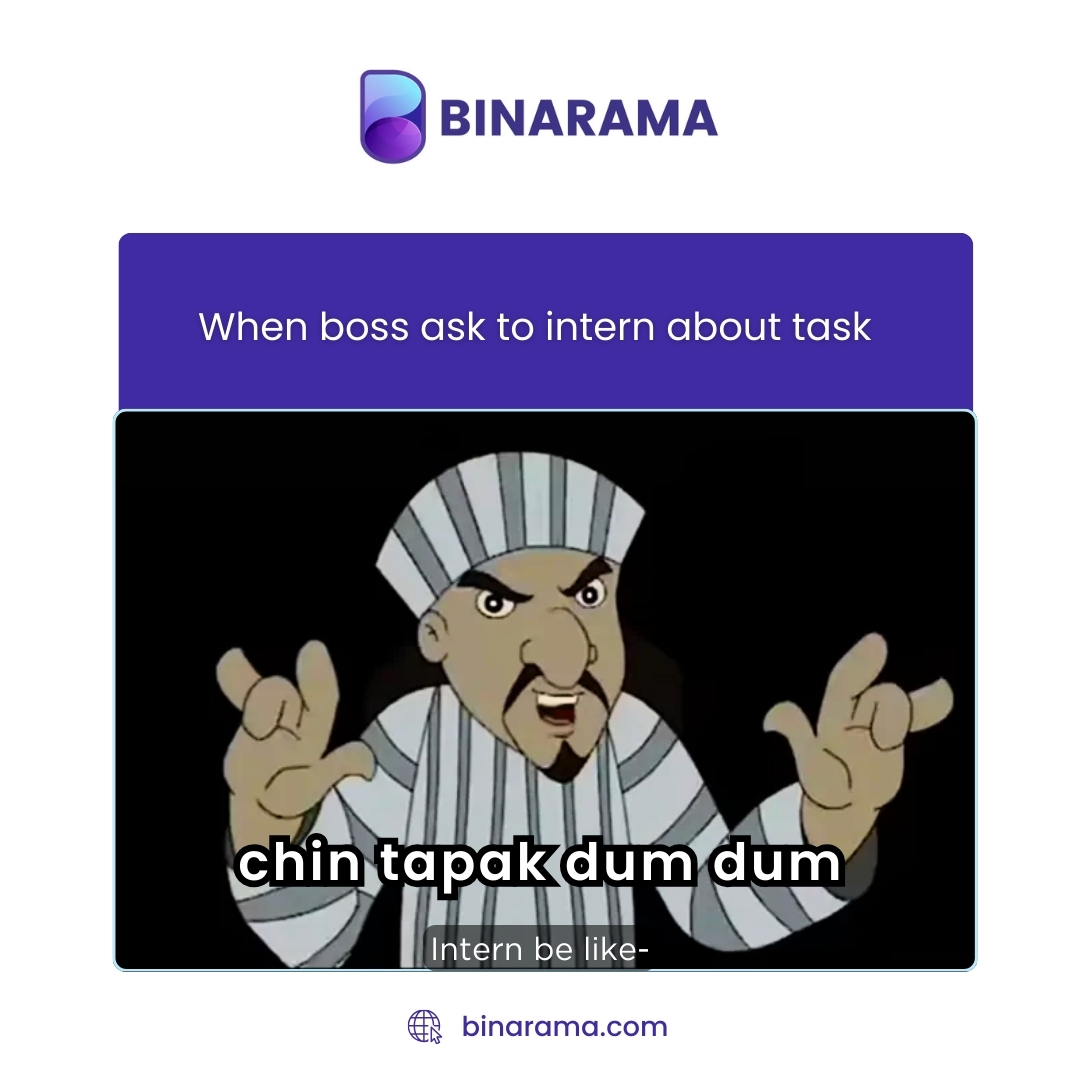 Intern - Chin tapak dum dum 🤣
.
.
#trendingpost #viralpost #explore #digitalmarketing #corporatelife #fbpost2024