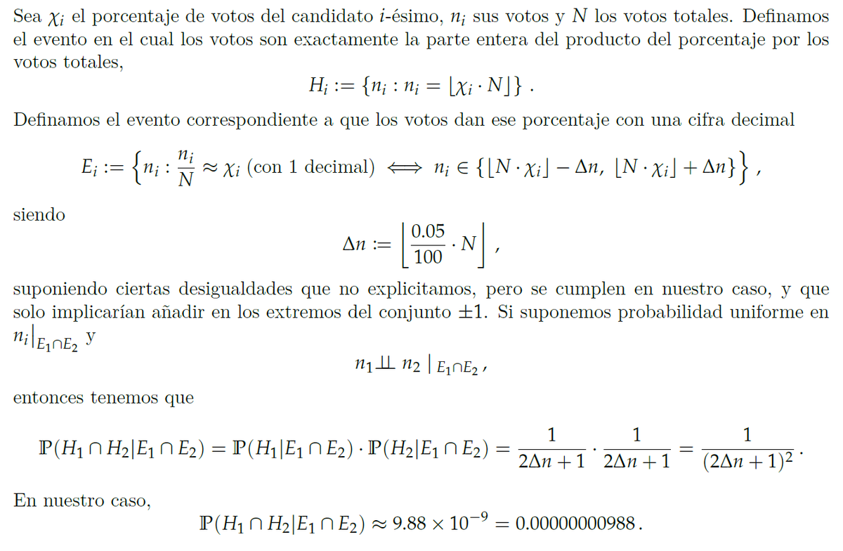 alvaro_ARS_'s tweet photo. Añado aquí ciertos detalles matemáticos a vuelapluma que dan más validez al tuit y demuestran que la probabilidad de que esos números hayan salido de manera natural es prácticamente nula, proporcionando aún más evidencia de la manipulación de los votos en Venezuela. https://t.co/98QxTs1Fy4