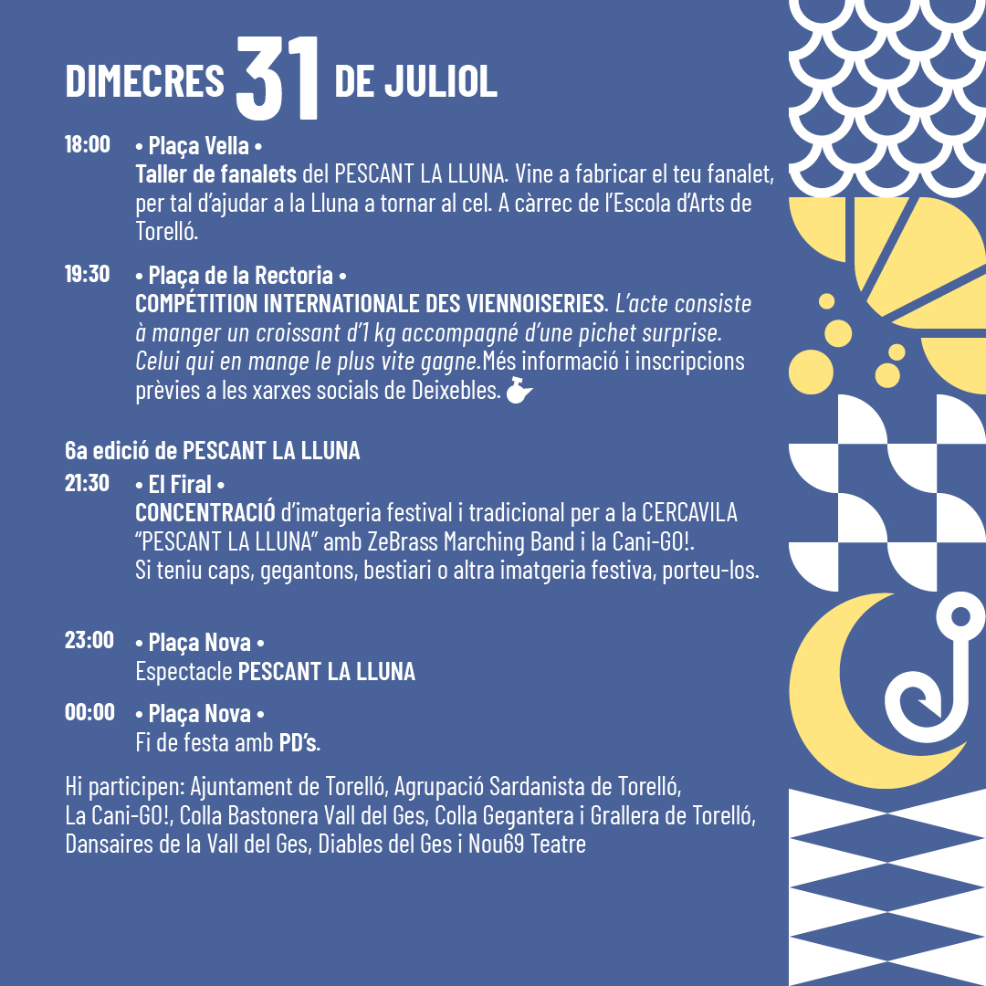 Festa Major Torello (@fmajortorello) on Twitter photo Podeu seguir tota la programació d'avui a festamajortorello.cat o a través de les xaxes socials!
#fmtorello2024 <a href="/AjTorello/">Ajuntament de Torelló</a> Podeu seguir tota la programació d'avui a festamajortorello.cat o a través de les xaxes socials!
#fmtorello2024 <a href="/AjTorello/">Ajuntament de Torelló</a>