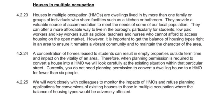 GuildfordHoward's tweet image. Local plan: We will work closely with colleagues to monitor the impacts of HMOs and refuse planning applications for conversions of existing houses to those in multiple occupation where the balance of housing types would be adversely affected.