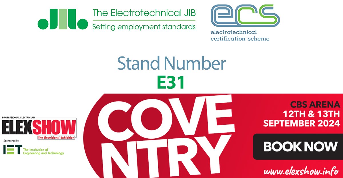 If you are based in the Midlands area, <a href="/JIBelectrical/">JIB</a> &amp; ECS will be in attendance at the <a href="/Elexshow/">Elex Trade Show</a> in Coventry at the CBS Arena on 12-13 September. Visit us on stand E31 to learn more about ECS raising industry standards . Book your free ticket: elexshow.info/coventry/
#elexshow