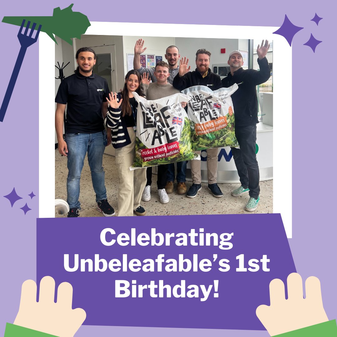 GrowUp Farms (@growup_farms) on Twitter photo Lettuce take a moment to celebrate a huge milestone for our brand <a href="/unbeleafableuk/">Unbeleafable</a> 🥬 It's been one whole year since we launched in @tesco stores. Since then, we've launched new products, grown our team, and taken salad to the next level!
#UnbeleafableBirthday #Milestone Lettuce take a moment to celebrate a huge milestone for our brand <a href="/unbeleafableuk/">Unbeleafable</a> 🥬 It's been one whole year since we launched in @tesco stores. Since then, we've launched new products, grown our team, and taken salad to the next level!
#UnbeleafableBirthday #Milestone