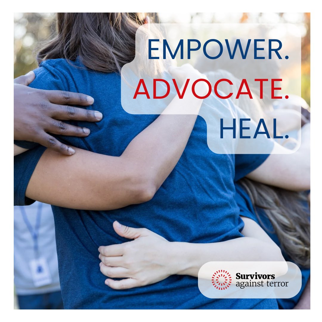 🌟Our Mission: Empower. Advocate. Heal. 

Survivors Against Terror stands for empowering survivors, advocating for their rights, and fostering healing and resilience. Join us in building a brighter, safer future. 🌍  #SurvivorsAgainstTerror #Empowerment #Advocacy #Healing