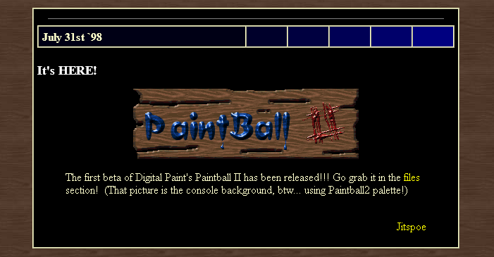 digitalpaintpb2's tweet photo. Digital Paint: Paintball 2 turns 26 years old today!  If you ever feel bad about how long it has taken you to finish a project, just know that jitspoe is still working on this one.

Grab it @ https://t.co/52XnXvDAtH and join us on Saturday 2PM EDT/6PM UTC to celebrate! https://t.co/5jPQUws0GA