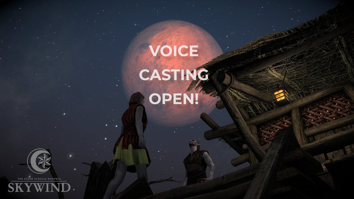 Skywind is seeking Voice Actors!
Casting now OPEN for a wide variety of roles
Interested? Click here tesrskywind.com/ccc, record the provided audition script in raw, unprocessed 16 bit WAV, and really scream for the combat!
We look forward to hearing from you, and good luck!