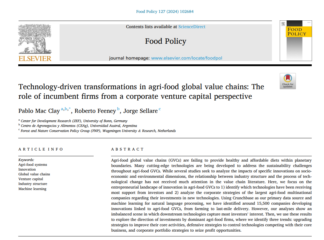 jsellare's tweet photo. Tech dev is often seen as an important pathway to make #FoodSystems more sustainable. But how does the innovation landscape in #AgriFood VCs look like? Are we making the right investments? We explore these question in our new paper out in #FoodPolicy 1/4
https://t.co/CbHuXsimUR https://t.co/2w5HMZ0nhn