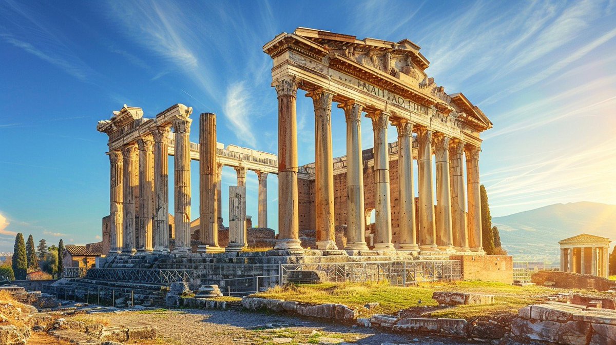 stockcake_com's tweet image. Ancient Roman Ruins: The majestic #AncientRomanRuins bask in the warm glow of the setting sun, evoking #HistoricalLandmarks. #RomeTravel #EveningGlow #HistoricalTravel #RomanHistory #AIArt #AIPhotography #StockCake ⬇️ Download and 📝 Prompt 👉 stockcake.com/i/ancient-roma…