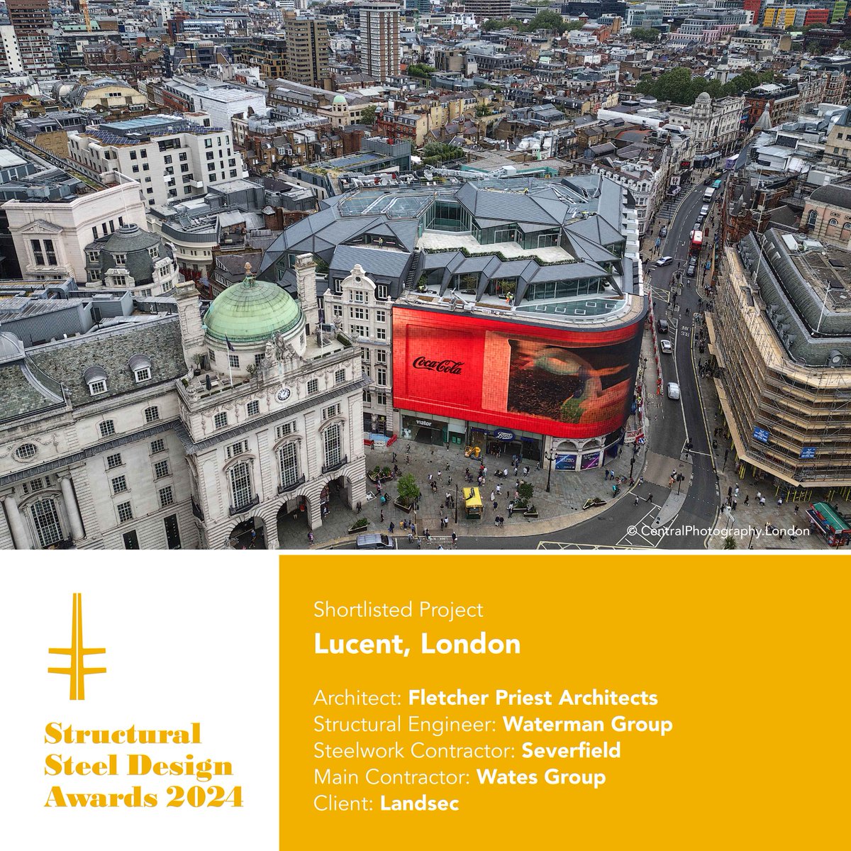 BCSA British Constructional Steelwork Association (@bcsasteel) on Twitter photo *SHORTLISTED PROJECT FOR STRUCTURAL STEEL DESIGN AWARDS 2024*
Lucent, London
Fletcher Priest Architects, <a href="/Waterman_group/">Waterman</a>, <a href="/Severfieldplc/">Severfield</a>, <a href="/WatesGroup/">Wates Group</a>, <a href="/LandsecGroup/">@LandsecGroup</a>
Winner/s to be announced on the 26 September 2024. #constructionalsteelwork #SSDA2024 *SHORTLISTED PROJECT FOR STRUCTURAL STEEL DESIGN AWARDS 2024*
Lucent, London
Fletcher Priest Architects, <a href="/Waterman_group/">Waterman</a>, <a href="/Severfieldplc/">Severfield</a>, <a href="/WatesGroup/">Wates Group</a>, <a href="/LandsecGroup/">@LandsecGroup</a>
Winner/s to be announced on the 26 September 2024. #constructionalsteelwork #SSDA2024