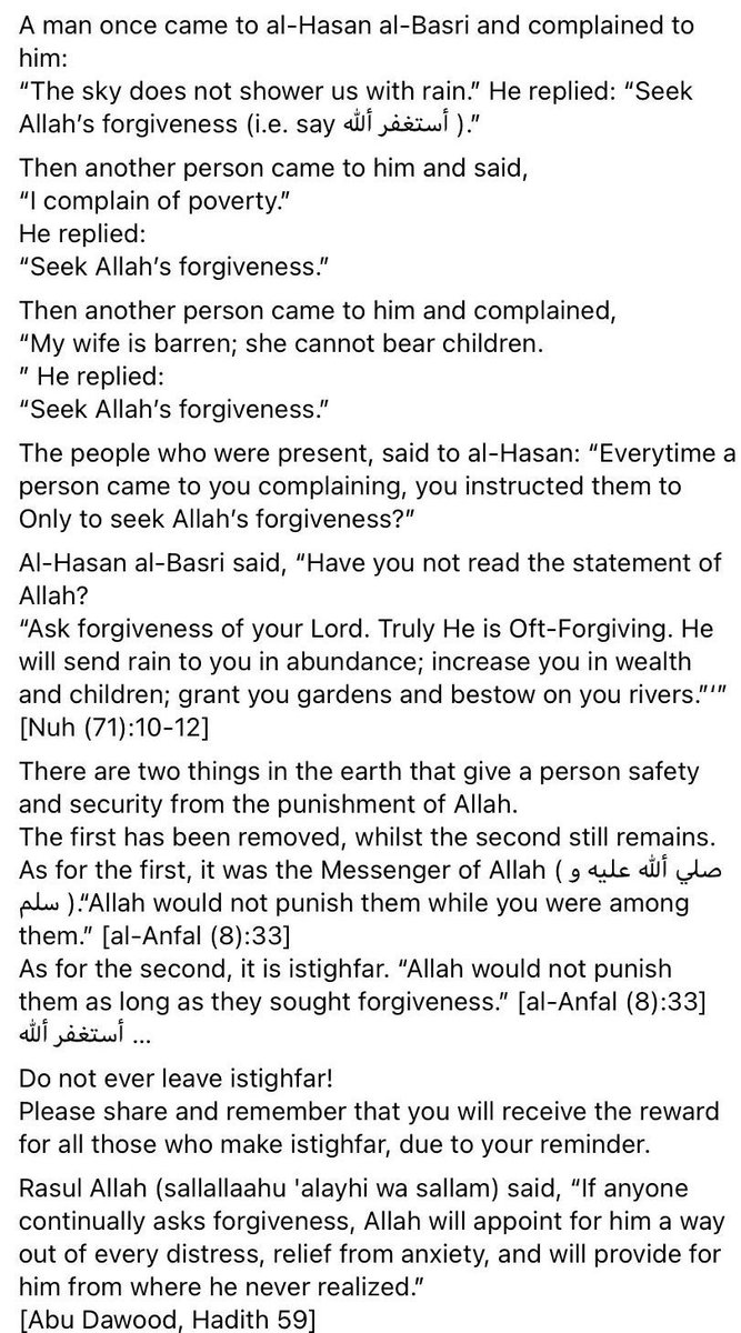 aiishadahir's tweet photo. You will get addicted to Istighfar after reading this https://t.co/5qDzxLDuo5