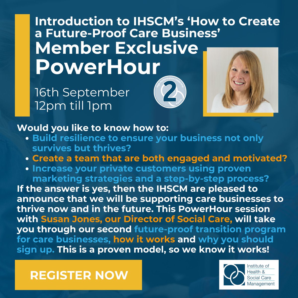 IHSCM πππ³οΈβπ (@ihm_tweets) on Twitter photo π£Member Exclusiveπ£
Join <a href="/SueJonesIHSCM/">Sue Jones ππ she/her</a> on 16th Sept at 12pm for an Introduction to our exclusive βHow to Create a Future-Proof Care Businessβ program
Not to be missed, register now: zurl.co/4sap
<a href="/IHM_IOW/">IHSCM Isle of Wight Group π</a> <a href="/BerksCare/">Berkshire Care Association π</a> <a href="/CareSupportWest/">Care & Support West</a> <a href="/DevonISCA/">Devon Integrated Social Care Alliance</a> <a href="/LSCICB/">Lancashire and South Cumbria ICB</a> @_NorCA π£Member Exclusiveπ£
Join <a href="/SueJonesIHSCM/">Sue Jones ππ she/her</a> on 16th Sept at 12pm for an Introduction to our exclusive βHow to Create a Future-Proof Care Businessβ program
Not to be missed, register now: zurl.co/4sap
<a href="/IHM_IOW/">IHSCM Isle of Wight Group π</a> <a href="/BerksCare/">Berkshire Care Association π</a> <a href="/CareSupportWest/">Care & Support West</a> <a href="/DevonISCA/">Devon Integrated Social Care Alliance</a> <a href="/LSCICB/">Lancashire and South Cumbria ICB</a> @_NorCA