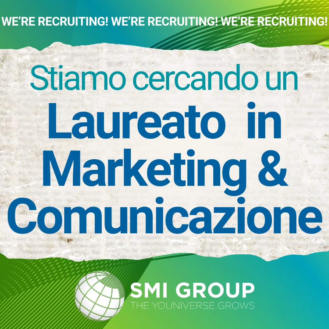 🔍 Siamo alla ricerca di un Laureato in #Marketing &amp; #Comunicazione aziendale!

📣 Il nostro team è alla ricerca di un giovane laureato in marketing, comunicazione aziendale e mercati globali, comunicazione e digital marketing per uno stage di 6 mesi a partire da settembre 2024